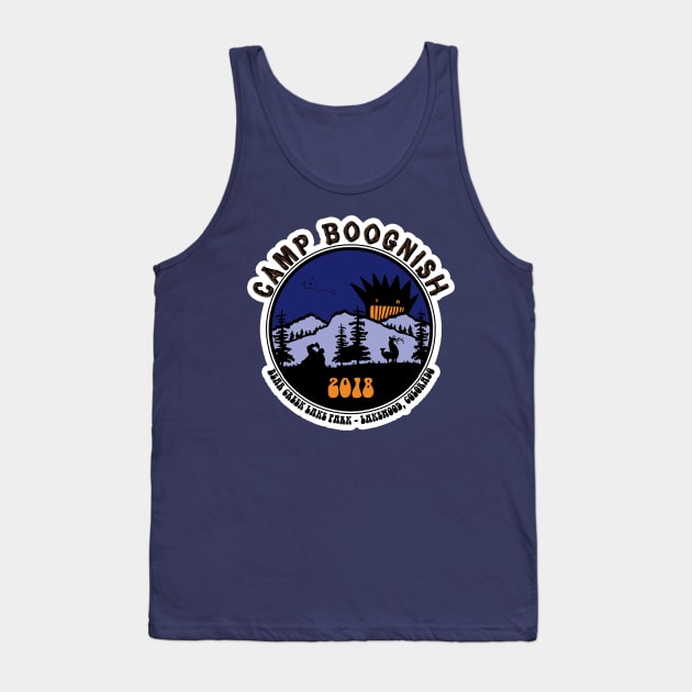 CAMP BOOGNISH (Blue/Orange) Tank Top by bradc